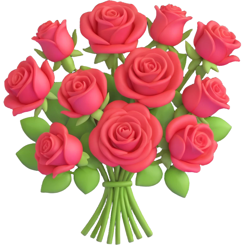 a bouquet of roses emoji