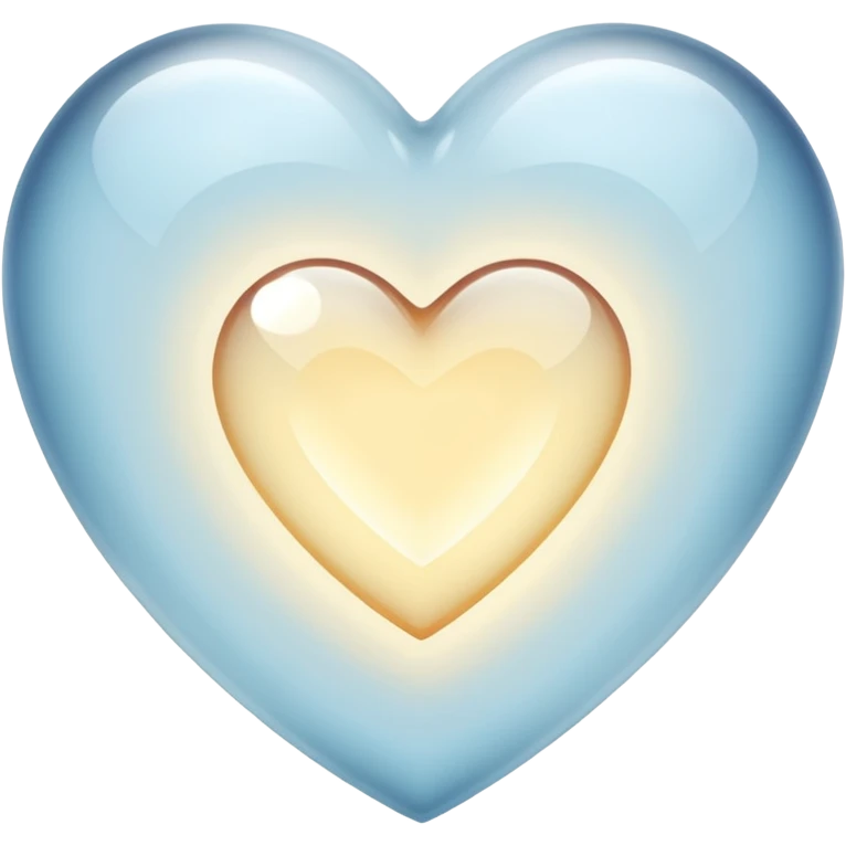 white crystal heart emoji