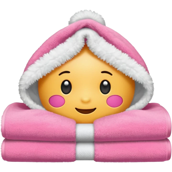 pink towel emoji