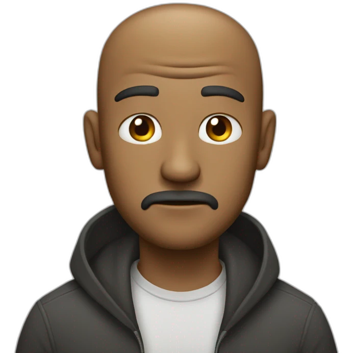 World’s last man in bad mood emoji