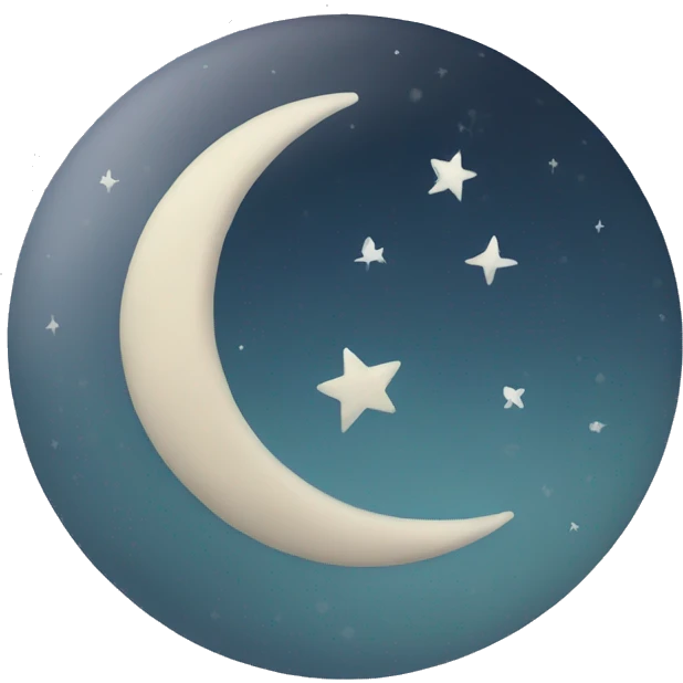 Moon with letter SR emoji