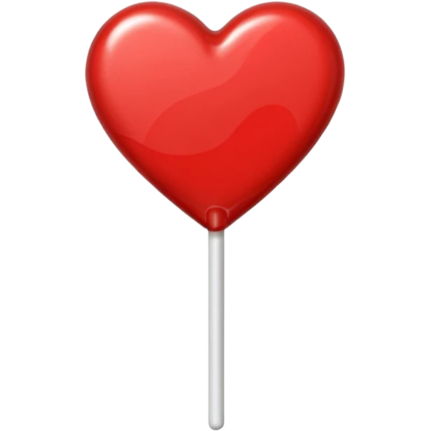 red heart-shaped lollipop on a stick emoji