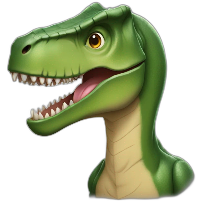 T rex con audifonos emoji