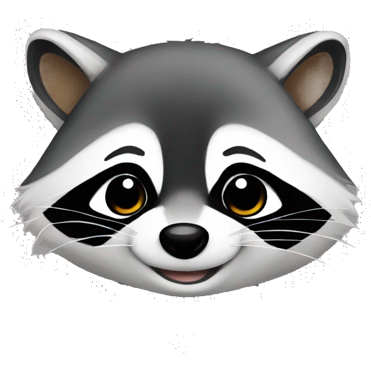 Raccoon in love emoji
