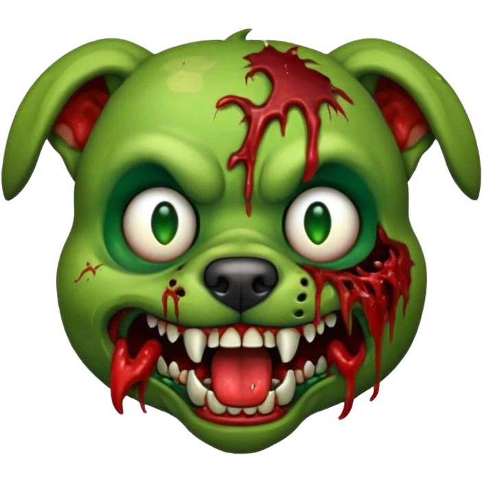 Zombie dog face  emoji