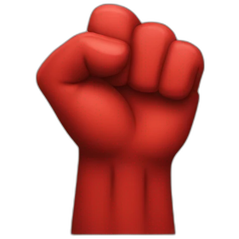 raised fist emoji red emoji