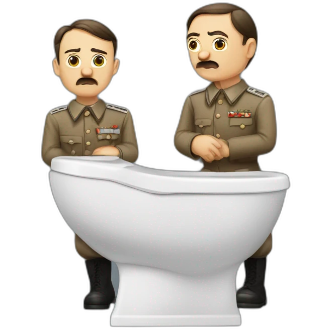 Hitler et Staline au toilette emoji