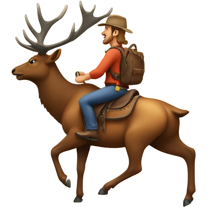 Riding elk emoji