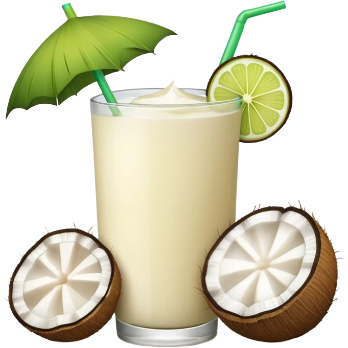 hawaii coconut drink with lemon emoji