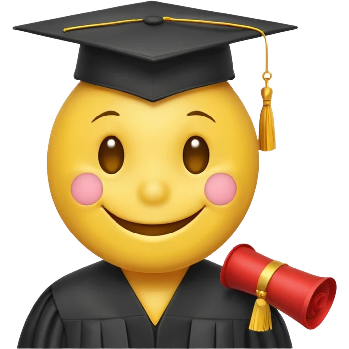 Smiley face with Will to learn emoji