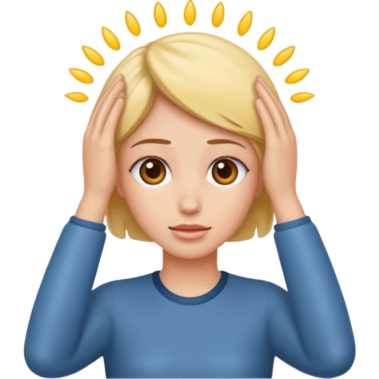 Hands on head emoji