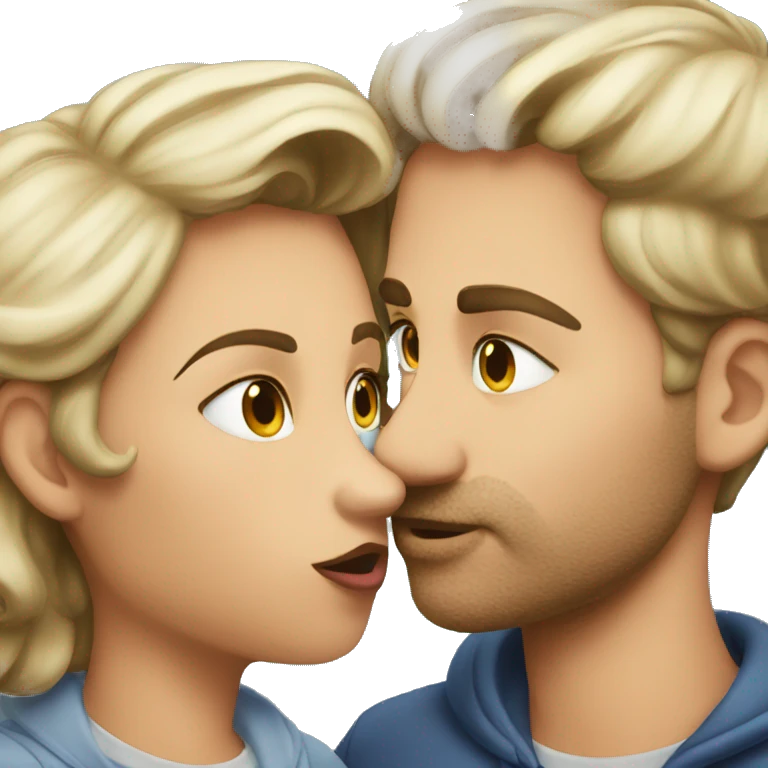 A double kiss emoji
