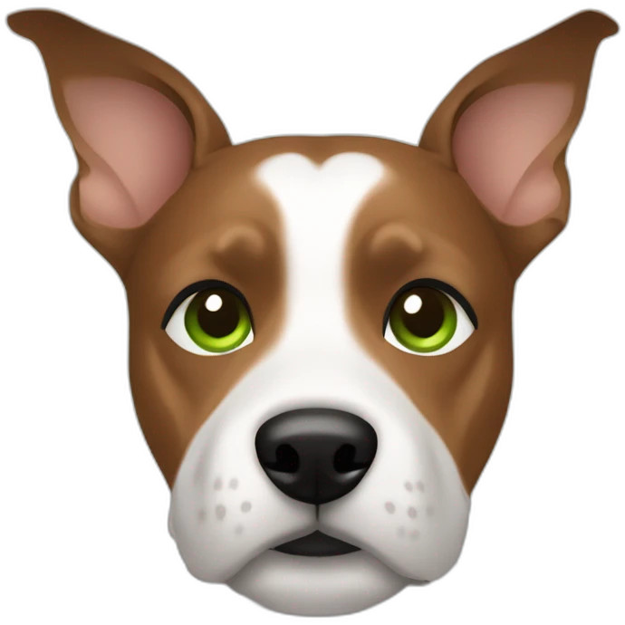 Man modern hair cut brown hair green eyes with jack russell terrier dog emoji