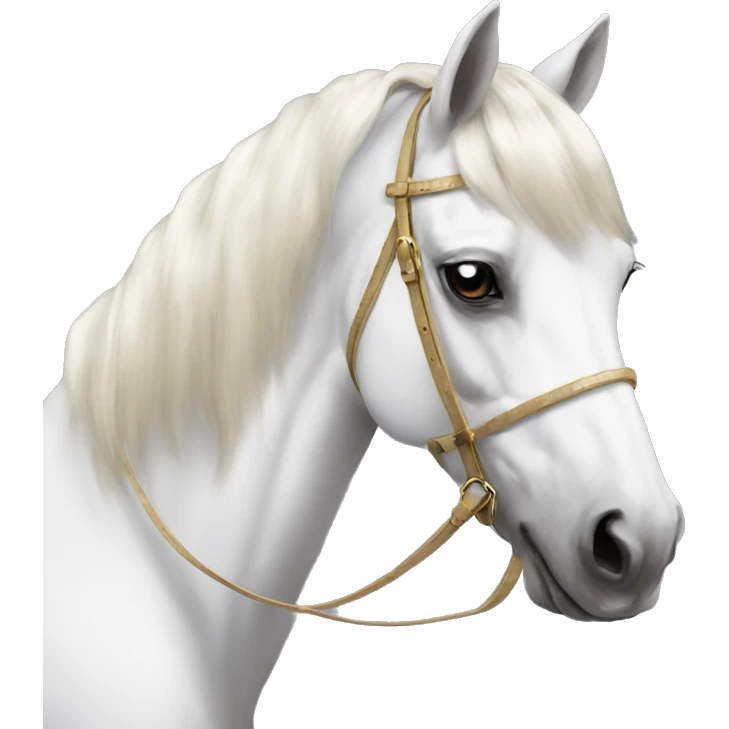 Gilded saddle vintage gray white piebald horse emoji