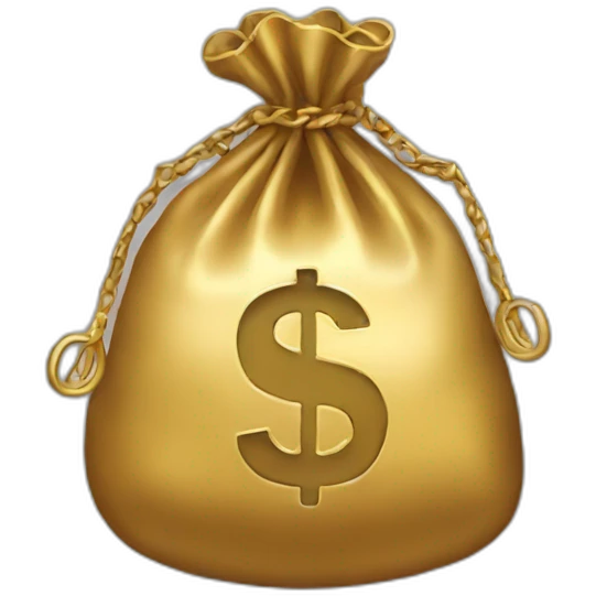 golden money bag emoji