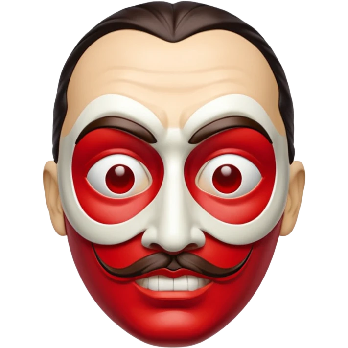 Money Heist, Dali mask, realistic emoji