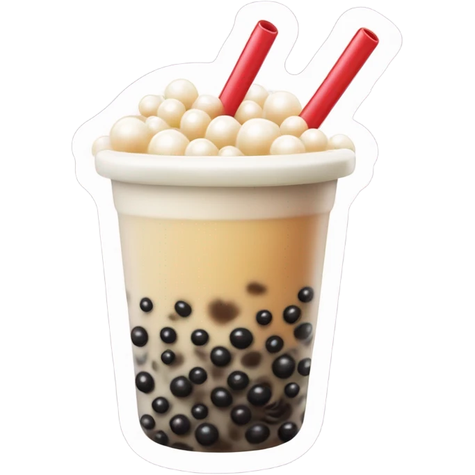 Bubble tea with milk emoji