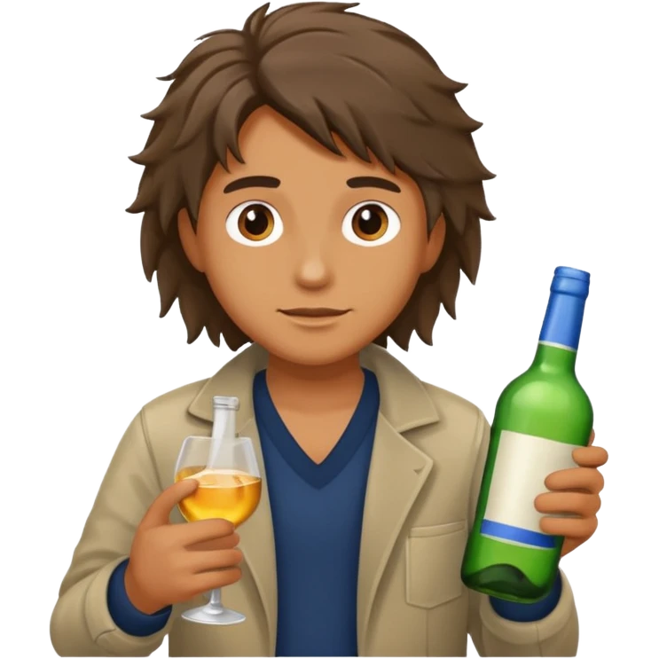 A person alcholic emoji