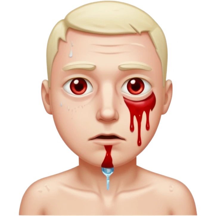 sopping wet man dying from diabetes with a sopping wet vagina emoji