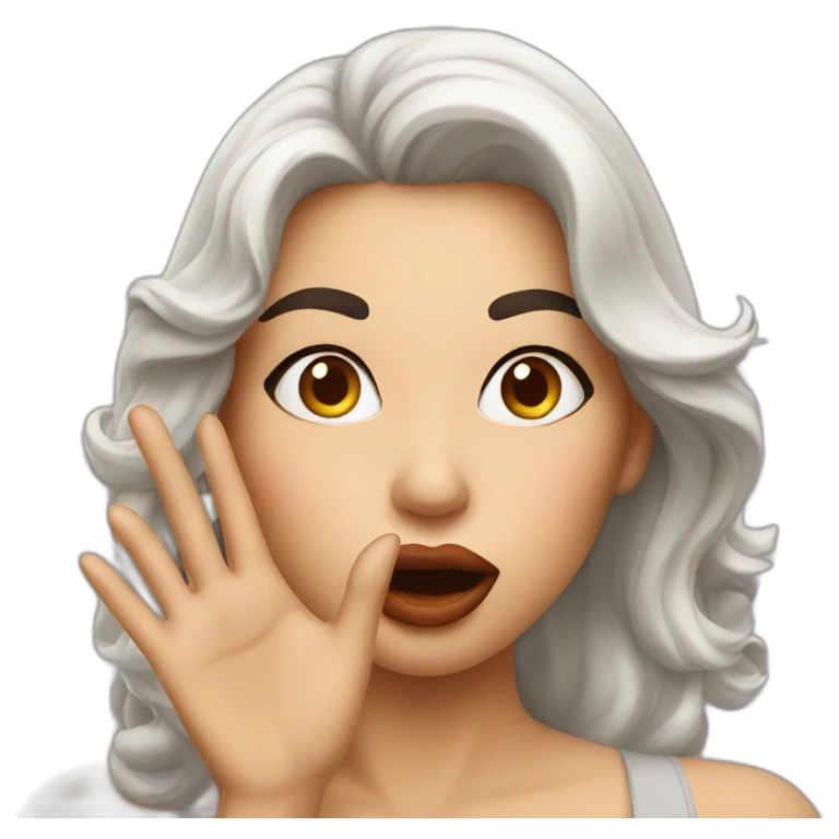 woman blowing kiss emoji