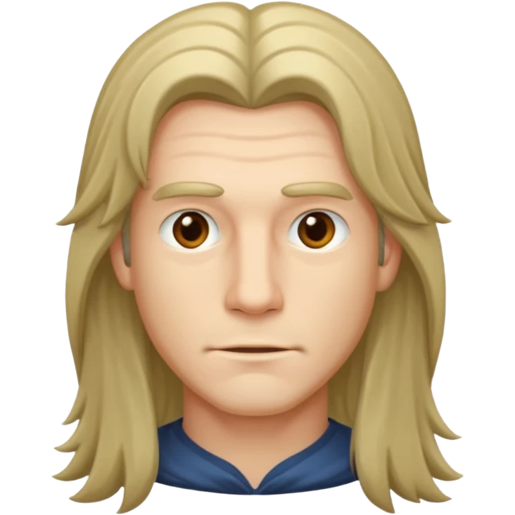 man with long hair but 2d emoji