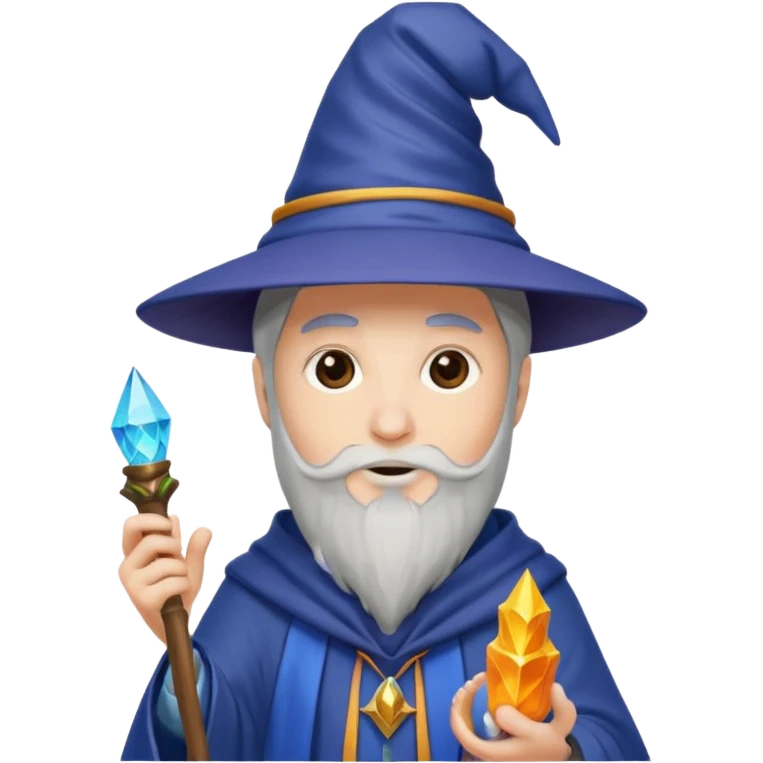 Person with wizard hat holding a sneaker emoji