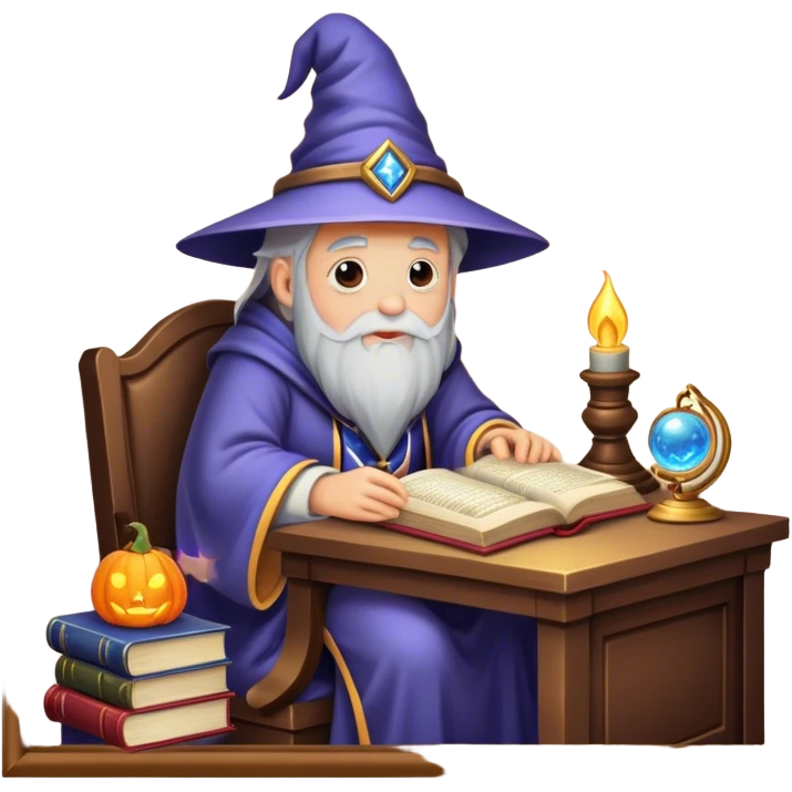 Cozy wizard’s study emoji
