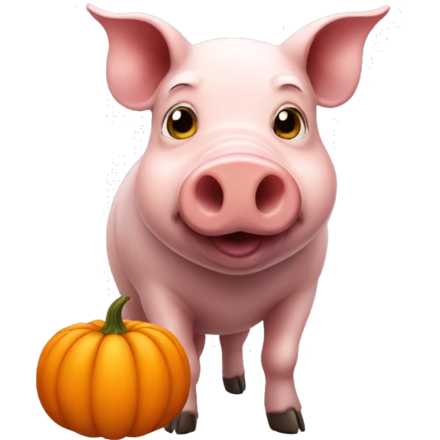Pig with pumpkin  emoji