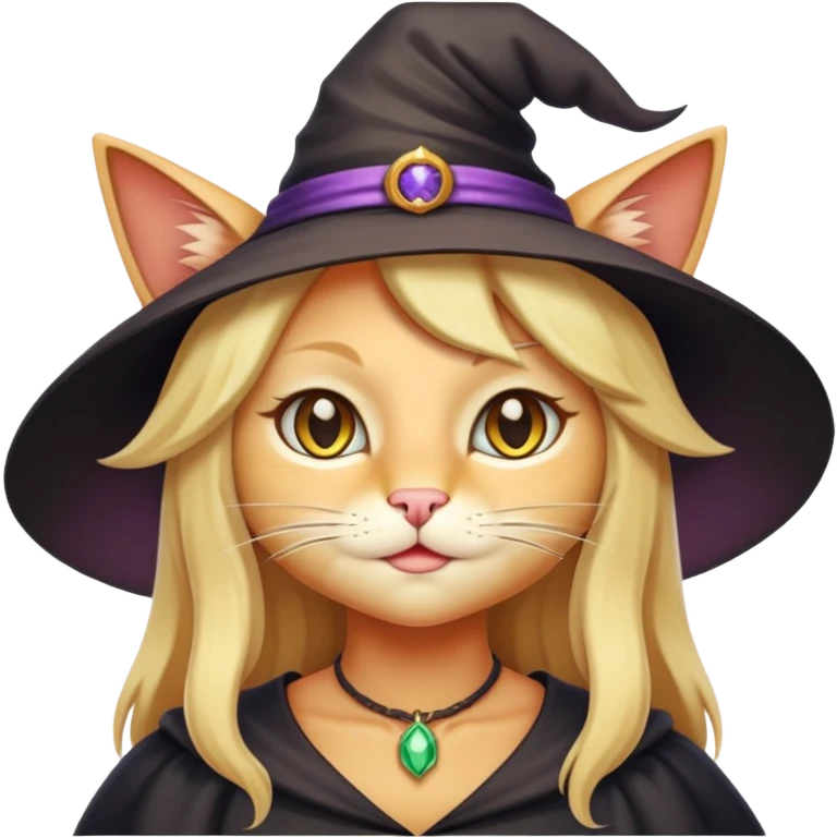 кошка блодинка ведьмочка emoji