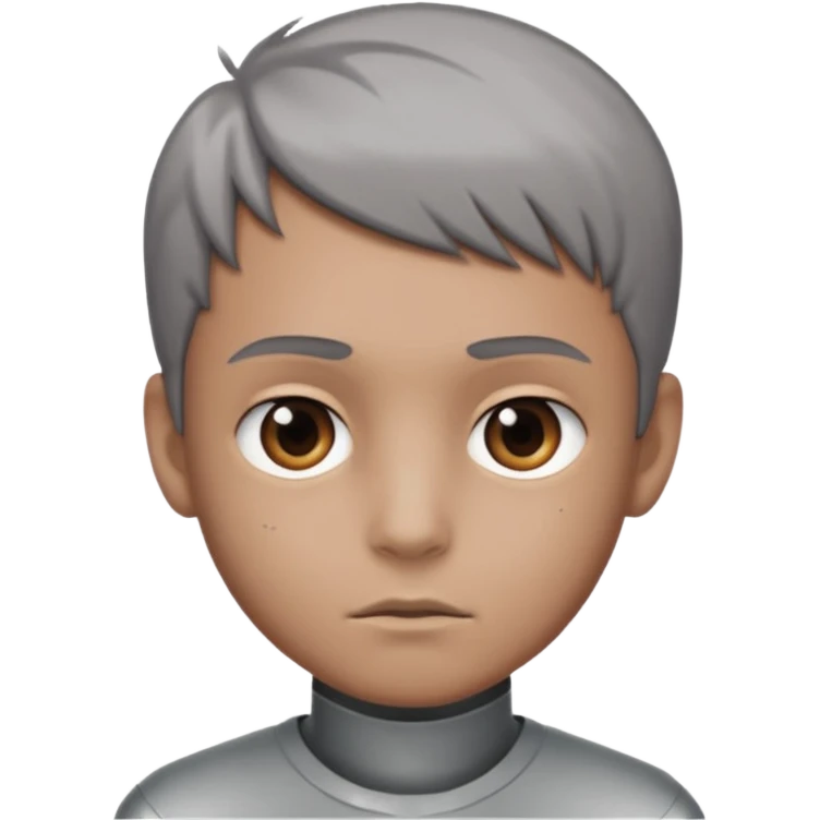 gray metal painted boy emoji