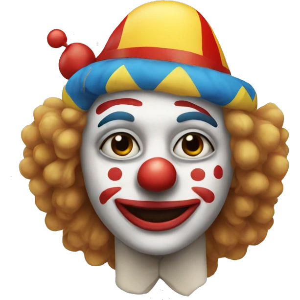 Clown with a Ukrainian  emoji