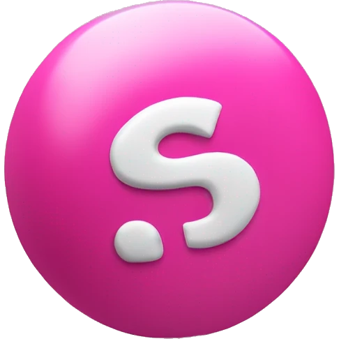 Pink interrogative mark in 3d emoji
