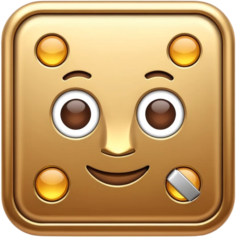 3D Brown golden apps and digital tools emoji