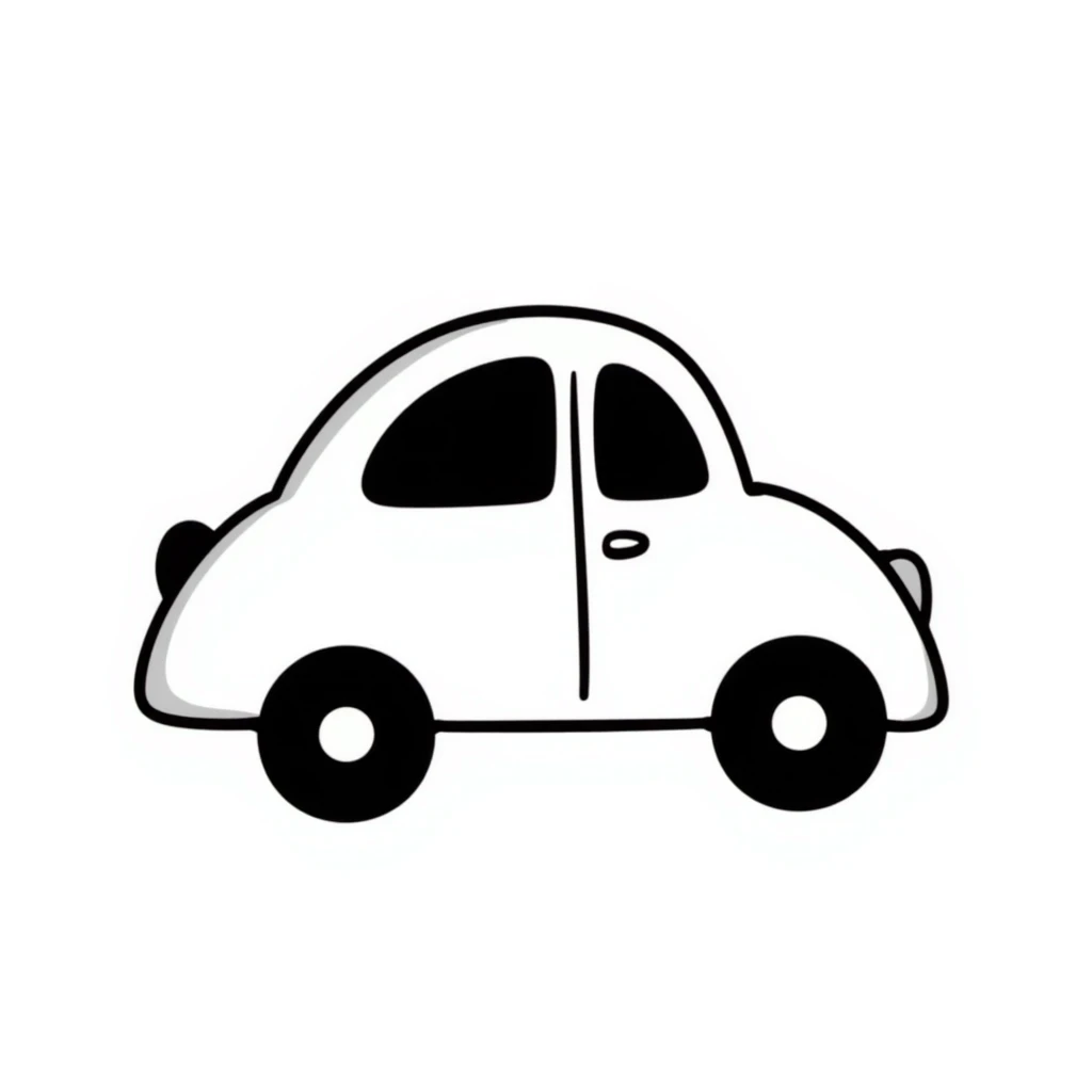 a car, hand drawn doodle style emoji