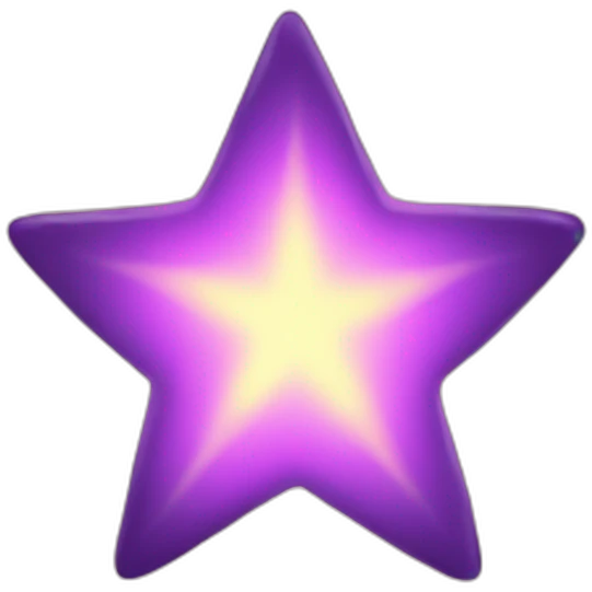 shiny bright star without a face emoji