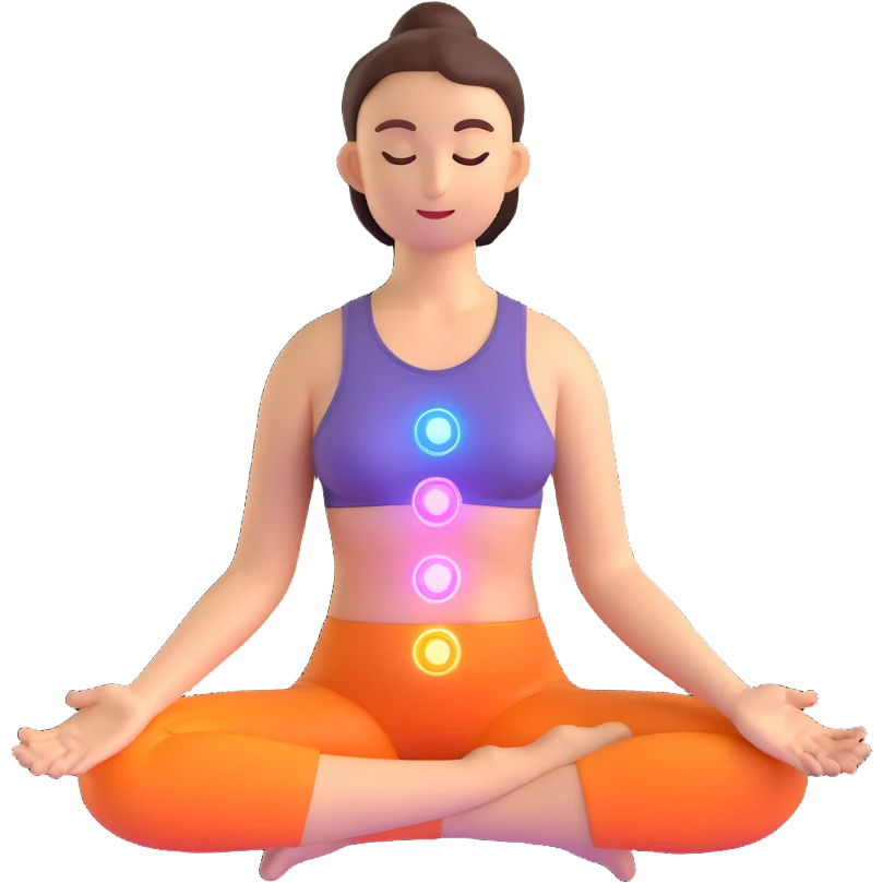 lotus pose with radiant energy aura emoji