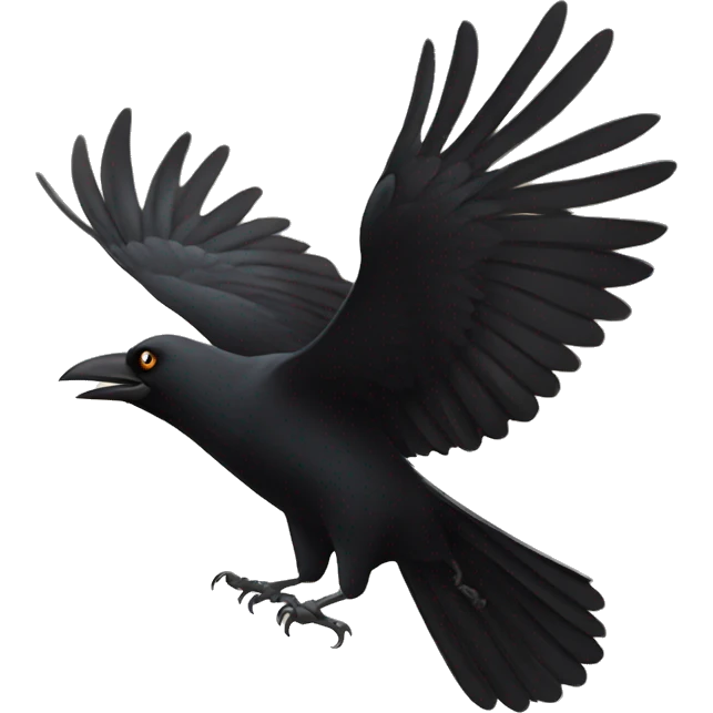 Crow flying emoji