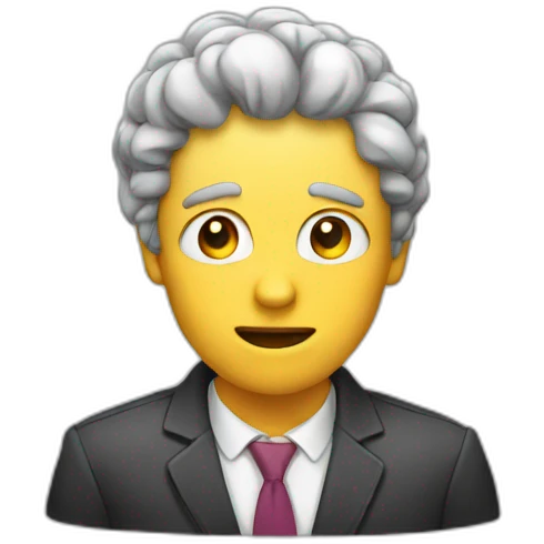 No brain emoji