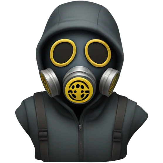 human wear gasmask laugh emoji