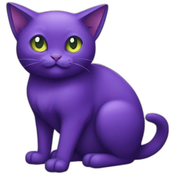Sitting-poison-type-pokemon-purple-cat emoji