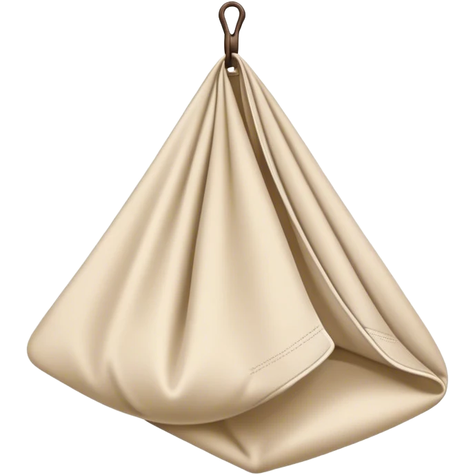 A simple piece of fabric, soft and smooth, folded or hanging, symbolizing versatility and everyday use emoji