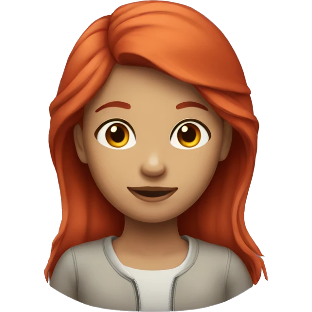 A girl with red hair emoji