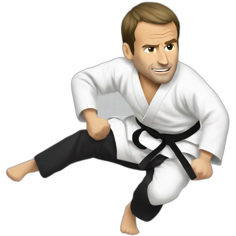 Emmanuel Macron judo emoji