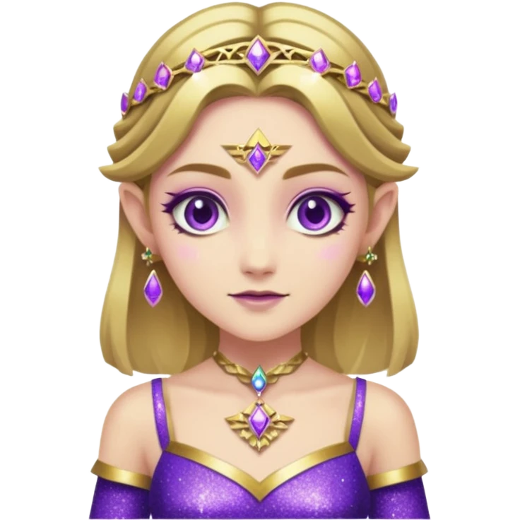 glitter purple zelda emoji