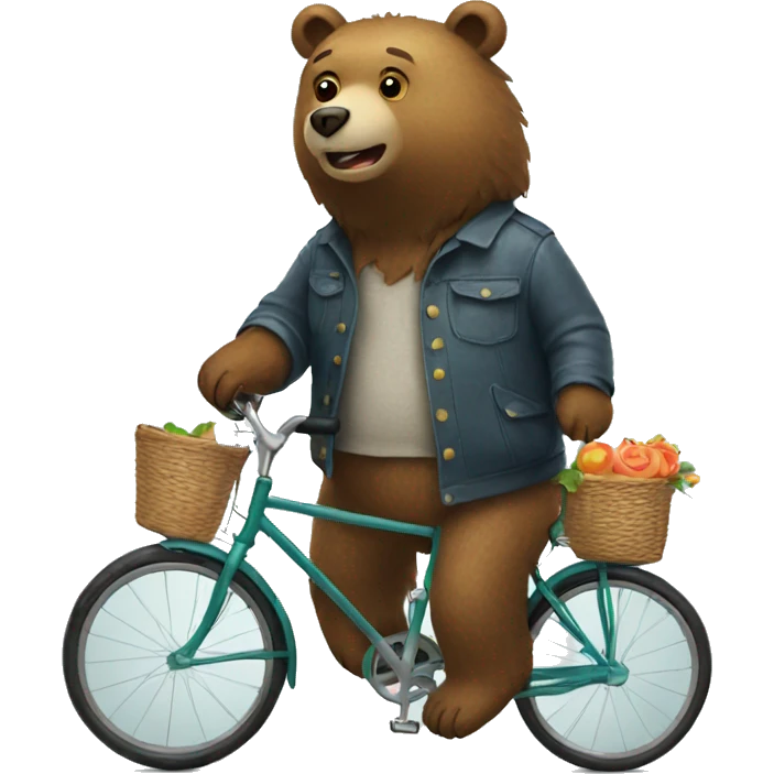 bear with bicycle emoji