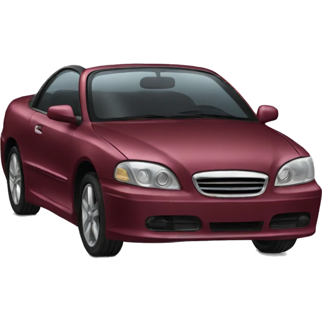 Car with a red wine color  emoji