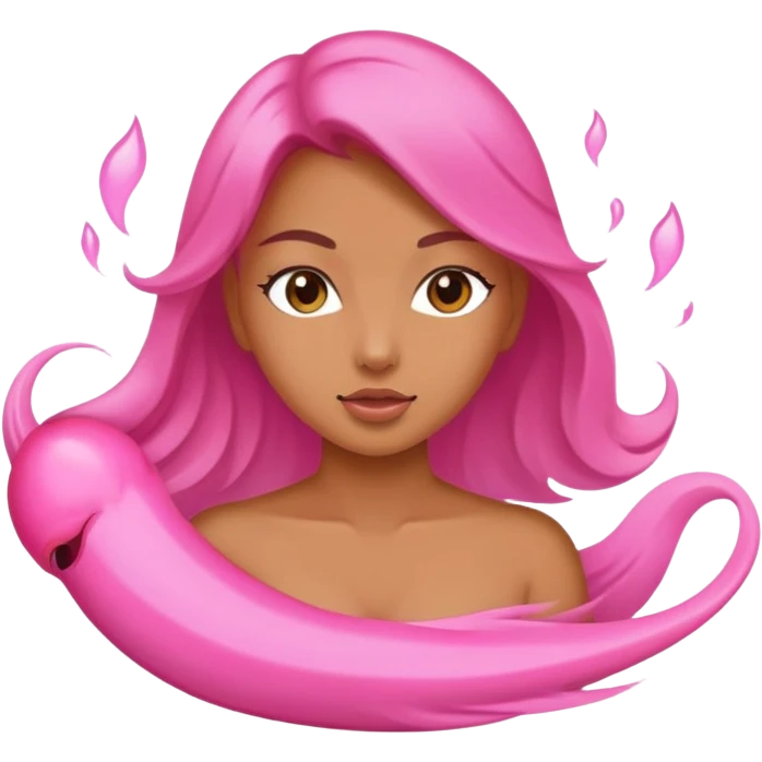 beautiful very much flowing pink pussy and a beautiful girl emoji