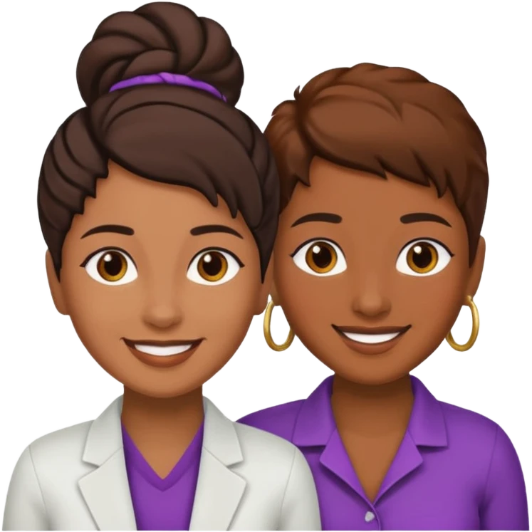 Lesbian emoji Guyanese Masc and mixed fem emoji