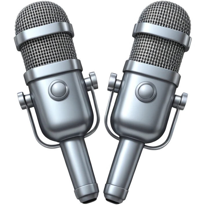 Singing microphones  emoji