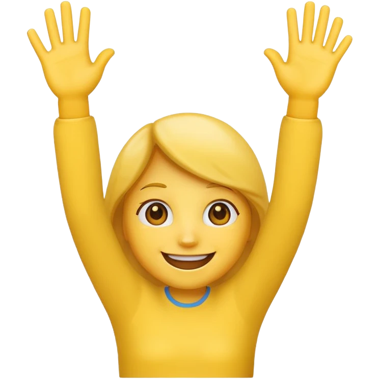 My emoji with hands up emoji